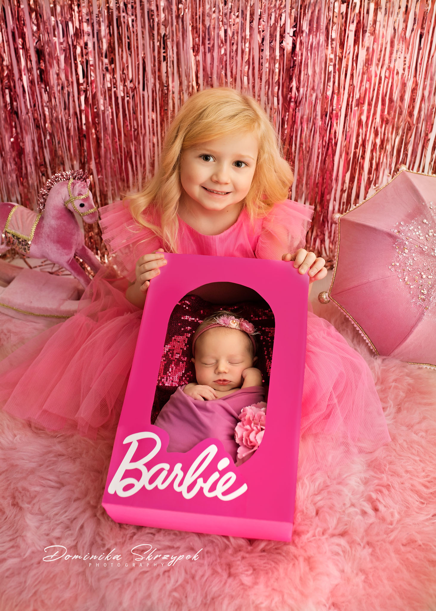 Barbie sesja noworodkowa 