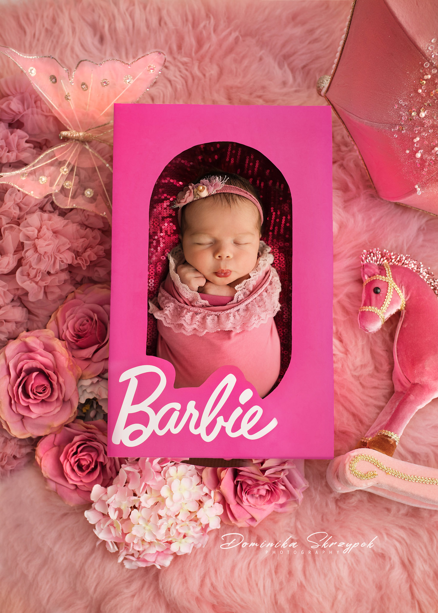 Barbie newborn session warsaw