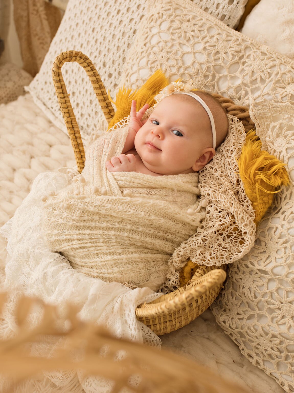 Boho newborn session in Warsaw