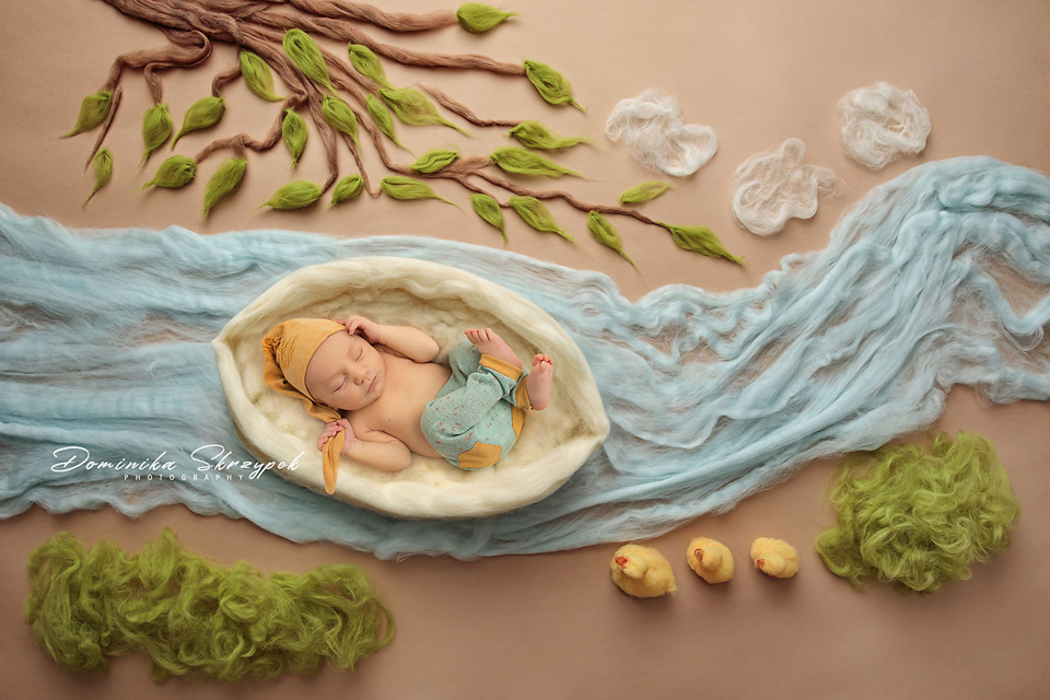 boat newborn session warsaw