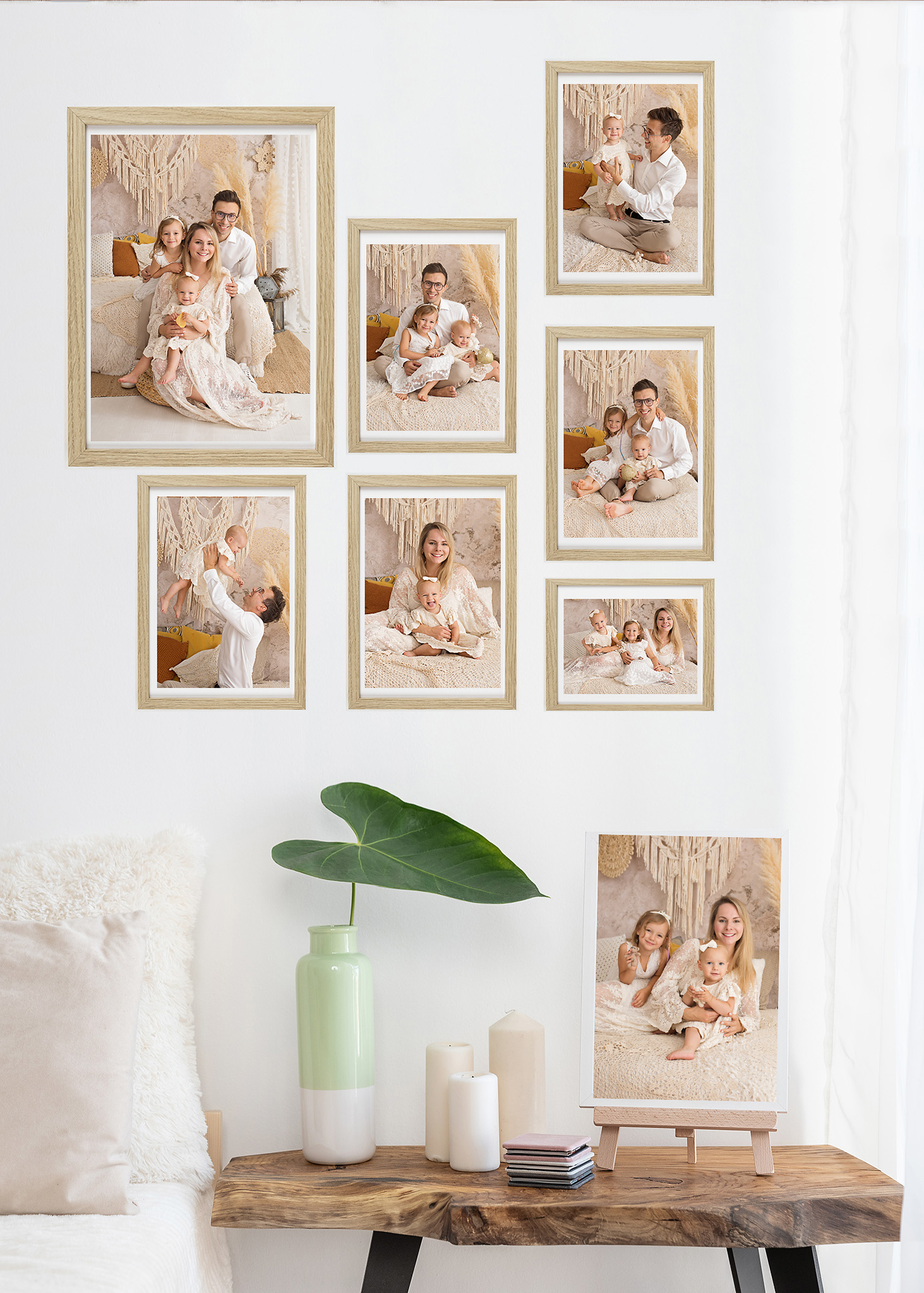 mini family session in a Warsaw studio