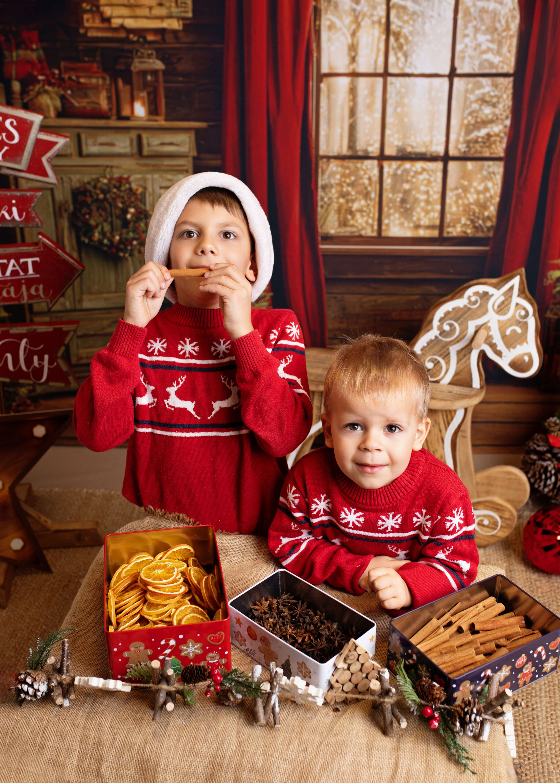 Christmas set photo session Warsaw