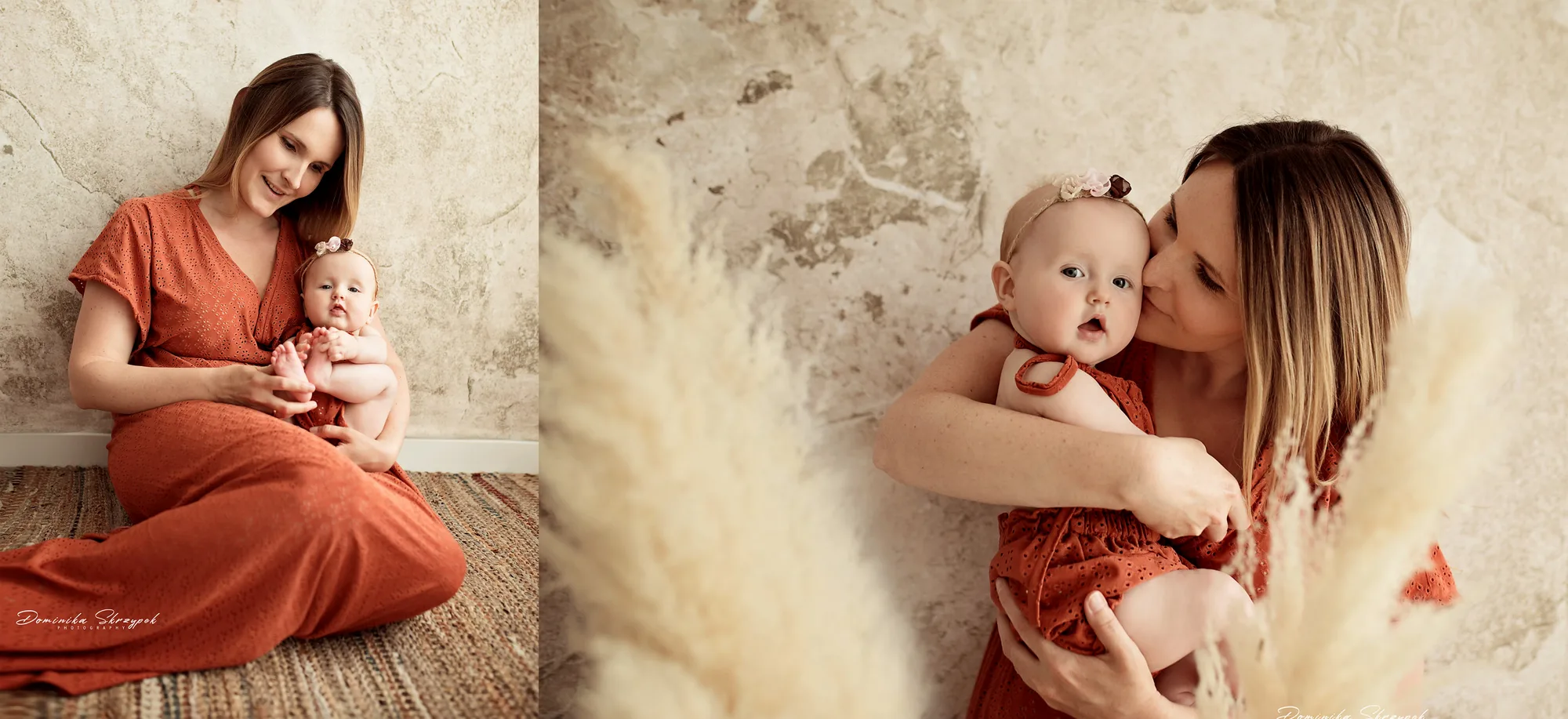 Children’s photography in a Warsaw studio — mum with her baby