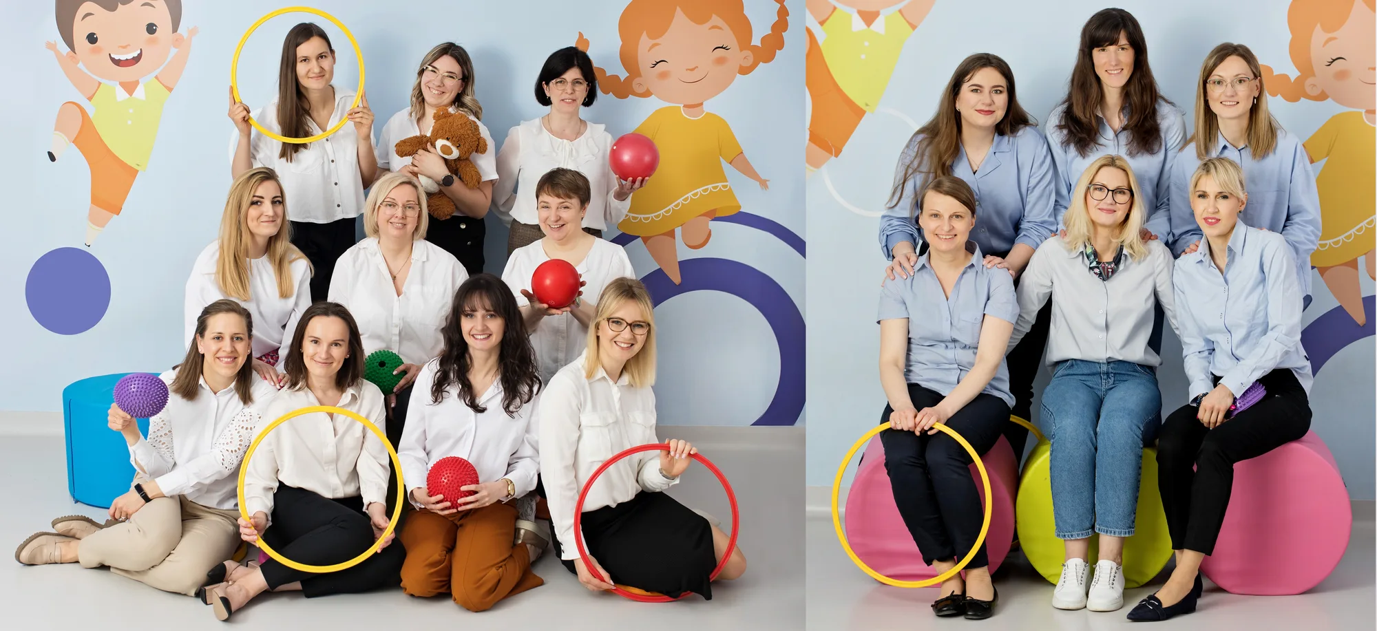 Team portrait session in Warsaw — group photos of preschool staff